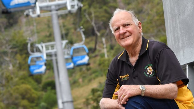 Colin Matthews, of Rosebud, approves of the new Arthurs Seat Eagle cable car, which opens on December 3.