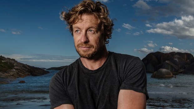 Director and actor Simon Baker at one of the locations of "Breath".