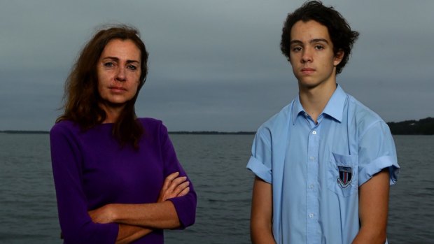 Nicole Charlesworth and her son Nick, who is a student at Toronto High School.