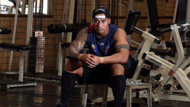 Fighting on: Junior Vaivai will play for the US in the Rugby League World Cup.