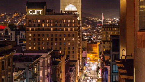 The Clift Hotel is in the heart of San Francisco.