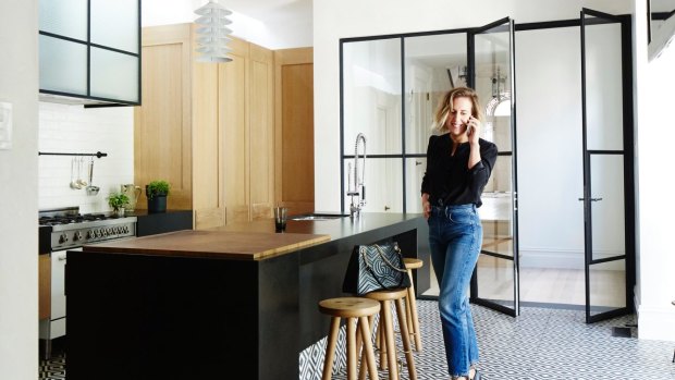 The home’s previous owners commissioned Melbourne’s Hecker Guthrie to design this kitchen, which features floor tiles by Morocco’s Popham Design.