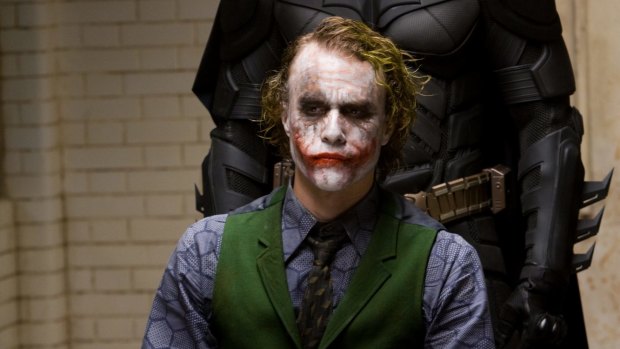  Heath Ledger as The Joker in The Dark Knight.