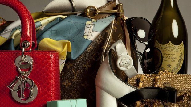 A luxury shopping spree, with Dom Perignon Tiffany & Co and Dior items.
