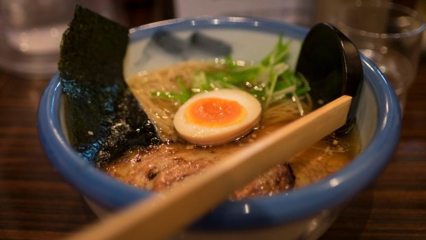 Bowl of pork ramen at Afuri, Tokyo.