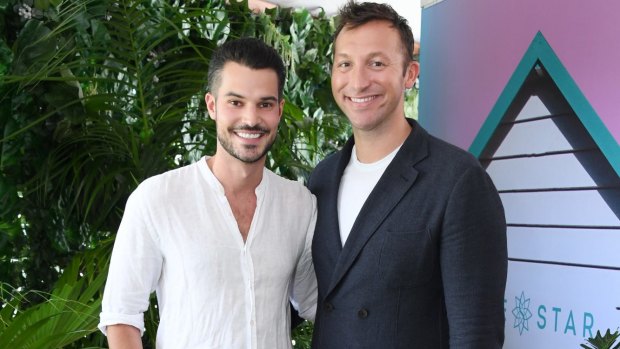 Ryan Channing and Ian Thorpe Summer at The Star Launch Party.