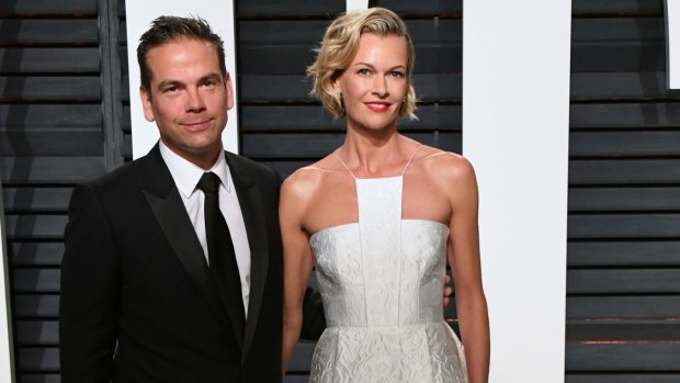 Lachlan Murdoch and Sarah Murdoch in LA in Feburary.