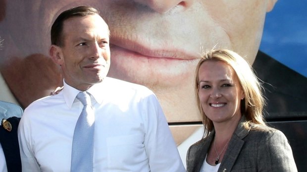 Tony Abbott and Fiona Scott during the 2013 election campaign.