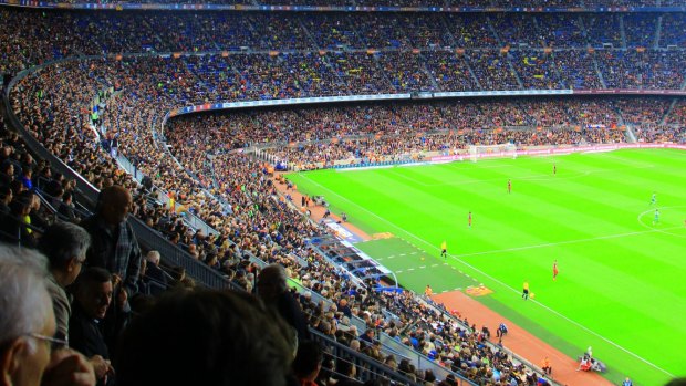 Match between Barca and Eibar at Camp Nou, Barcelona.