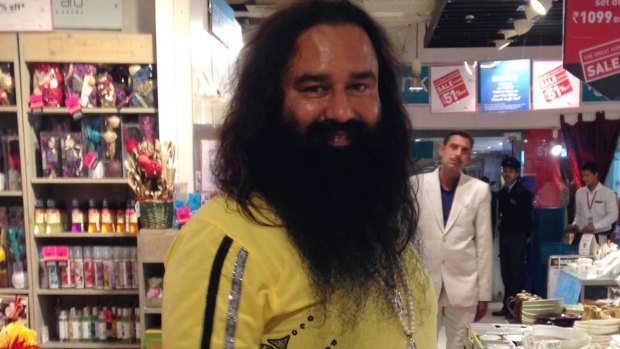 Gurmeet Ram Rahim also stars in action movie <i>MSG: Messenger of God</i> in which he fights criminals, sings songs and douses himself in water in slow motion after a rugby game.