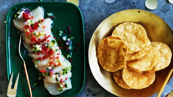 Kingfish tostadas.