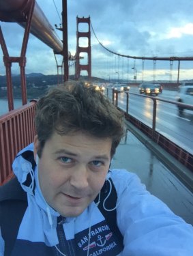 Ben Farrell travelling in San Francisco, California.