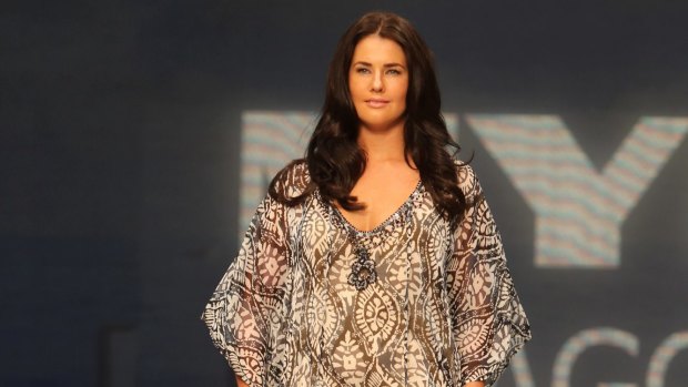 A Maggie T design in Myer's Big is Beautiful show at Mercedes-Benz Fashion Festival in 2011.