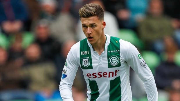 Aussie bolter: Ajdin Hrustic of FC Groningen has been called up to the 30-man Socceroos squad ahead of a World Cup qualifier against Saudi Arabia.