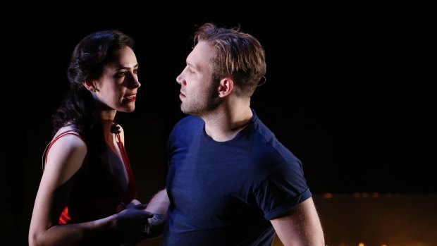 Geraldine Hakewill as Lady Macbeth and Jai Courtney as Macbeth.