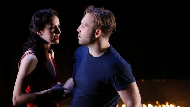 Geraldine Hakewill as Lady Macbeth and Jai Courtney as Macbeth for the Melbourne Theatre Company.