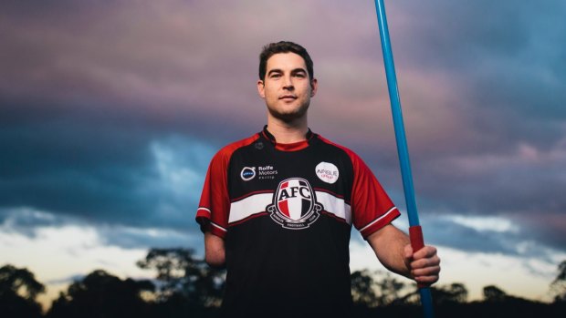 Ainslie FC AFL player and javelin thrower Matt Thompson