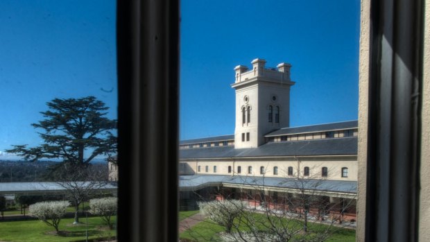 One of the former wings, with tower, of the former Kew asylum, now the Willsmere residential complex. 