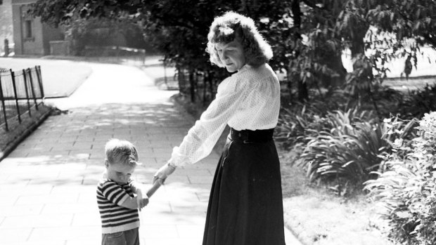 Mother and child enjoy the sunshine.