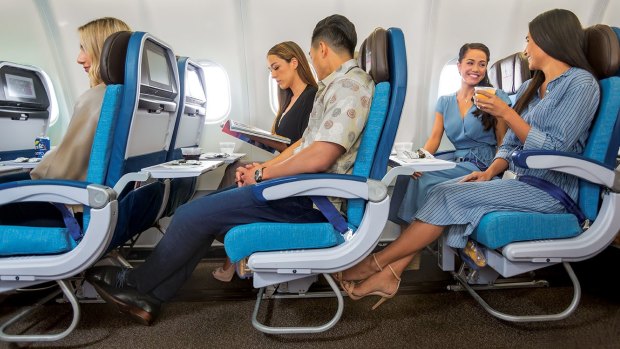 Hawaiian Airlines' Extra Comfort seats.

