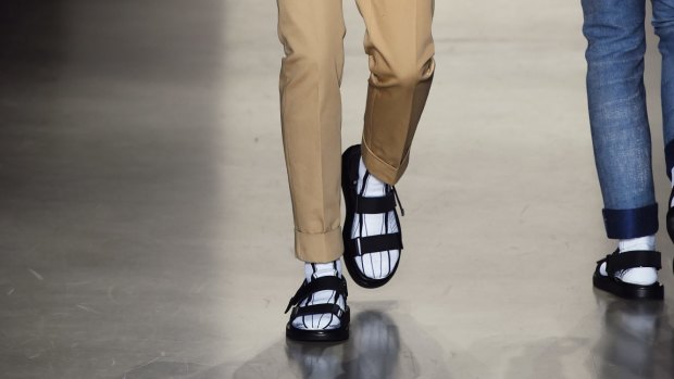 Are sandals with socks a ridiculous catwalk trend or about to be embraced by the masses?