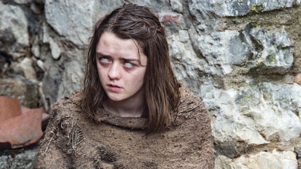 Assassin in training ... Maisie Williams as Arya Stark in Game of Thrones, season six.