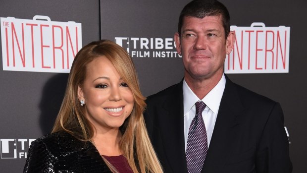 Mariah Carey and James Packer attend "The Intern" New York Premiere. The couple's first public appearance since their debut in Italy earlier this year.