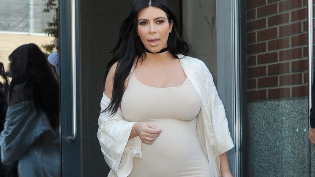Hot mama: Kim Kardashian West reveals she has put on 23.5 kilograms during her second pregnancy with six weeks to go until birth.