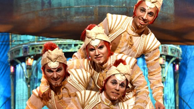 Performers from Cirque Du Soleil's latest show <i>Kooza</i>.