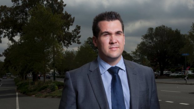 Liberal MP Michael Sukkar in his electorate of Deakin in the outer east of Melbourne.