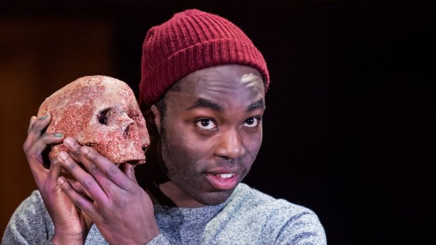 Paapa Essiedu as the Prince of Denmark in the Royal Shakespeare Company's Hamlet.
