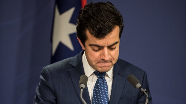 Senator Sam Dastyari announces his resignation from the opposition frontbench.