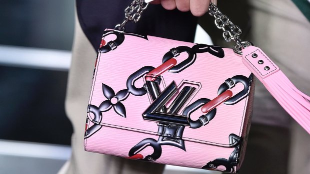 Cool graphics: Louis Vuitton handbag from the spring-summer 2016 show.