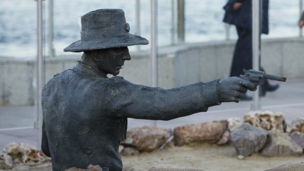 A sculpture depicting trench warfare on the Gallipoli Peninsula.