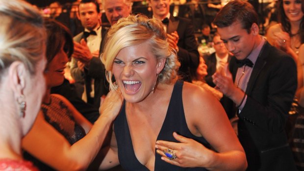 Bonnie Sveen, who won the most popular new talent Logie in 2014 for her role in <i>Home & Away</i>.