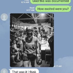 The catfish sending photos of Carr to the boxer, who caught on by looking up the gym.