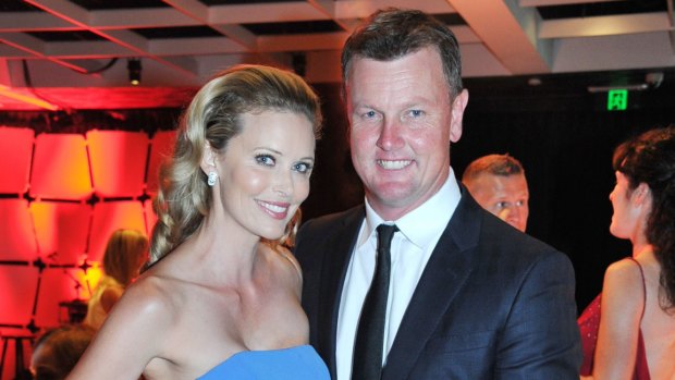 Anthony Bell and Kelly Landry at the Loyal Foundation Sail With the Stars Gala Dinner.