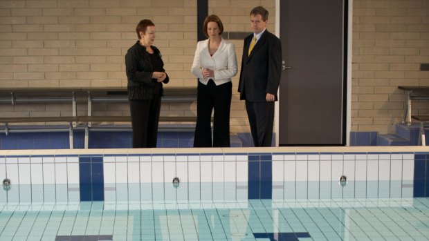 Former PM Julia Gillard at the Western Autistic School in Deer Park, now for sale.