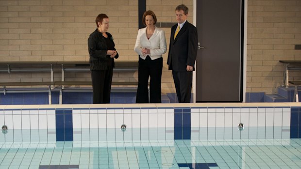 Former PM Julia Gillard at the Western Autistic School in Deer Park, now for sale.