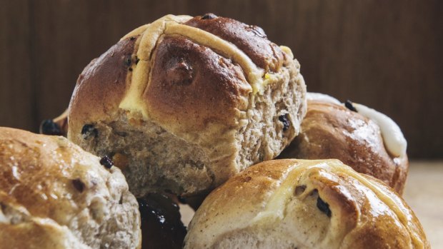 Hot cross buns have appeared in some Woolworths stores the day after Christmas. 