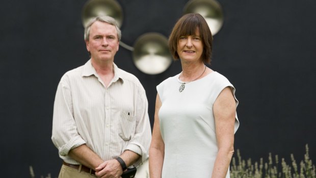 Professor David McClelland and Professor Susan Scott at the ANU Centre for Gravitational Physics.