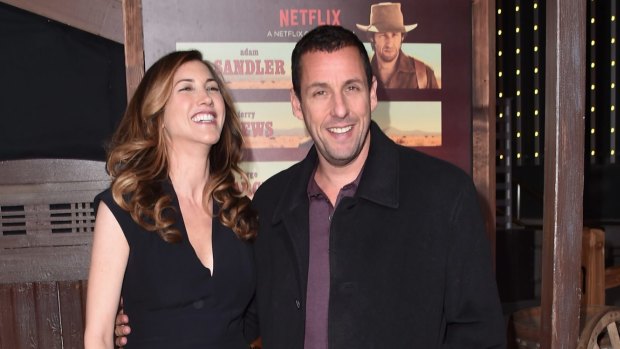 Jackie Sandler and actor Adam Sandler attend the premiere of Netflix's <i>The Ridiculous 6</i> in November.