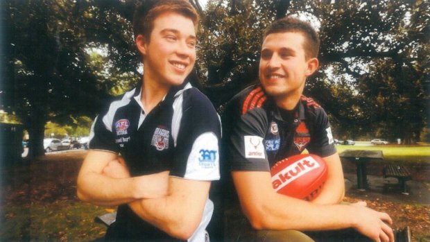 Bomber brothers: Essendon's Zach and Jackson Merrett. 