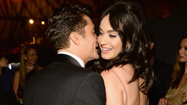 "Respectful, loving space":  Orlando Bloom and Katy Perry at a party in January 2016.