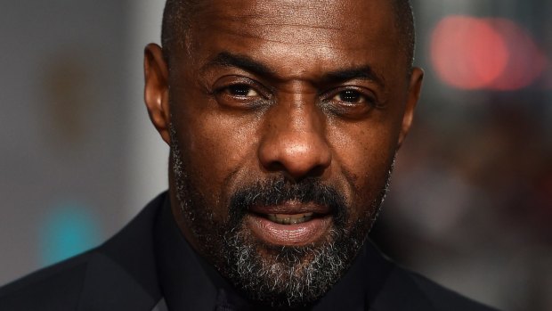 Nominee ... Idris Elba arrives at the BAFTAs in London's Covent Garden.