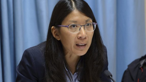 Joanne Liu, president of MSF International, speaks after the US air strike on the hospital in Kunduz.