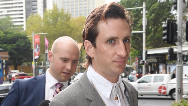 Kirin J Callinan arrives at Downing Centre Court in Sydney Wednesday, February 21, 2018.