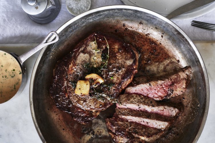 Adam Liaw's steak diane.