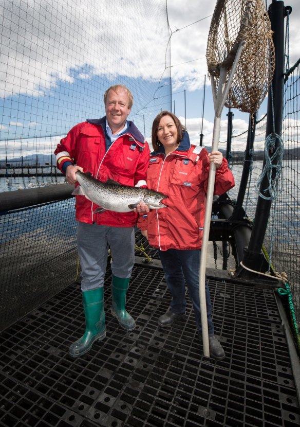 Frances and Peter Bender of Huon Aquaculture.