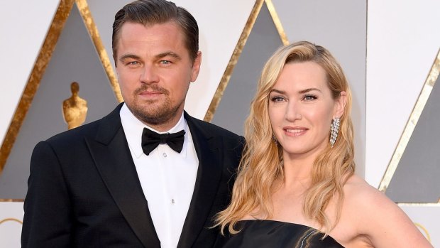 Actor Leonardo DiCaprio and actress Kate Winslet attend the 88th Annual Academy Awards in 2016.